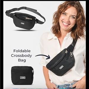 Foldie black crossbody NWT